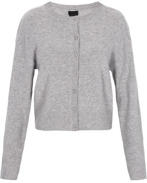 DreiMaster Klassik Strickjacke Classic Look - Grau