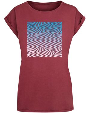 Merchcode T-Shirt 'Summer-Wavy' - Rot