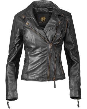 Apple Of Eden Lederjacke Aoe-114 - Schwarz