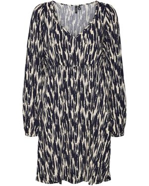 Vero Moda Cocktailkleid EASY JOY (1-tlg) Drapiert/gerafft - Grau