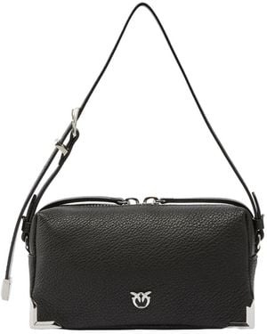 Pinko Handtasche Bauletto Trittico Mini Bottalato Grande Borsa - Schwarz