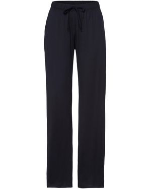 Hanro Pyjamahose Cotton Deluxe - Blau