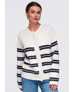 Ombre Pullover - Weiß