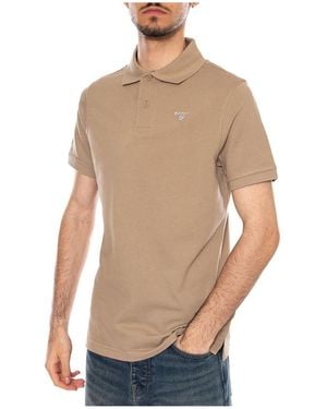 Barbour Shirt Tartan Pique Polo Washed Stone/Dress - Weiß