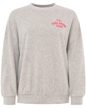 Zwillingsherz Sweatshirt Feel Good Club - Grau