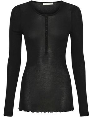 Seamless Basic Shirt Granddad - Schwarz