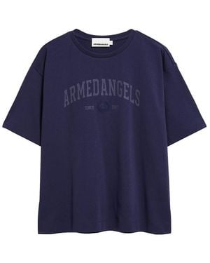 ARMEDANGELS T-Shirt Giannaa College - Blau