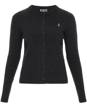 DreiMaster Maritim Strickjacke - Schwarz