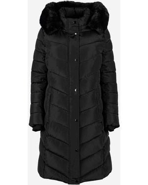 Passioni Winterparka Lange Steppjacke Mit Kapuze - Schwarz