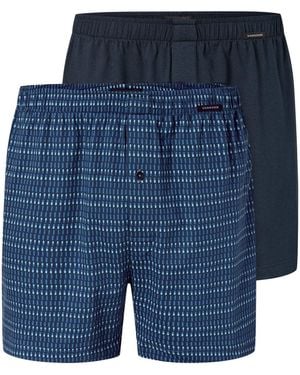 Schiesser Boxershorts Single Jersey - Blau