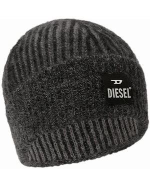 DIESEL Mütze K-Edro-Mohair-Cap - Grau