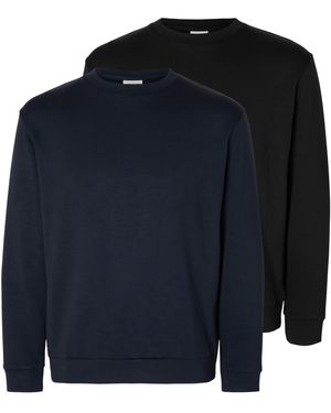 SELECTED Sweatshirt Emanuel - Blau