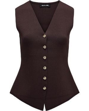 Salsa Jeans Weste - Braun
