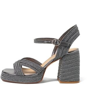 Castañer Castaer Hochhackige Sandalen Valle - Grau