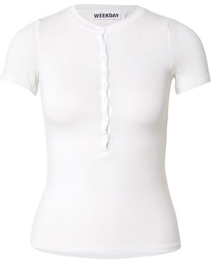 Weekday T-Shirt Henny - Weiß