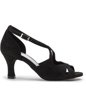 Dancing Queen Sandale Grace Harmony Tanzschuhe Wildleder - Schwarz