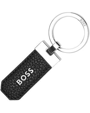 BOSS Schlüsselanhänger Key Ring Classic Grained - Weiß