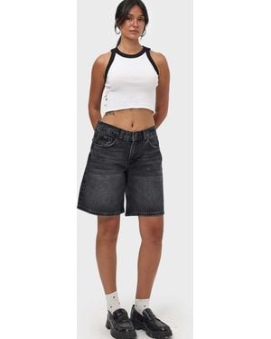 its basic Its Basic Jeans Elasticated Baggy Denim Short - Blau