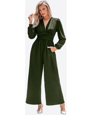 CUPSHE Jumpsuit V-Neck - Grün