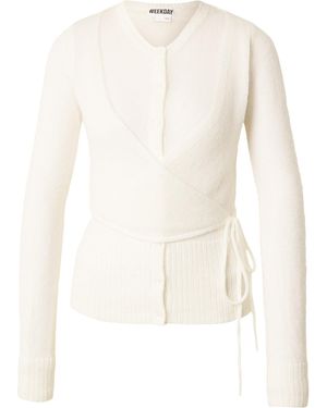 Weekday Strickjacke Drifa - Weiß