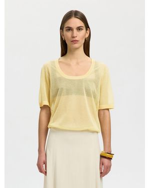 SELECTED Viskosemix Strickoberteil - Gelb