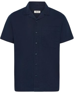 Solid Leinenhemd Sdlitt - Blau