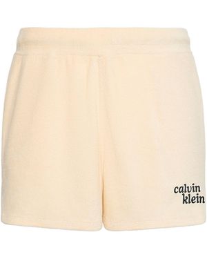Calvin Klein Shorts Towel Terry Dolphin - Natur