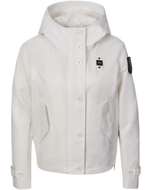 Blauer Übergangsjacke Marcella - Weiß