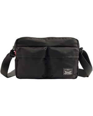 Levi's Schultertasche, mit 2 Vordertaschen - Schwarz