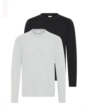 Solid Langarmshirt Sdodatten - Schwarz