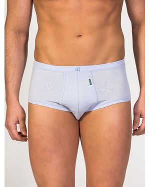 Zd - Zero Defects Slip Senior Fly Front Brief - Blau