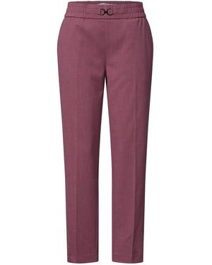 Street One Slim Leg Hose Mit Schnallendetail - Lila