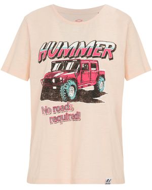Re:Covered T-Shirt No Roads Required Hummer - Pink
