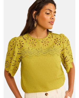 Love & Roses Bluse - Gelb