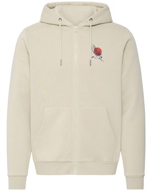Blend Kapuzensweatjacke Bhjapa Backprint - Weiß