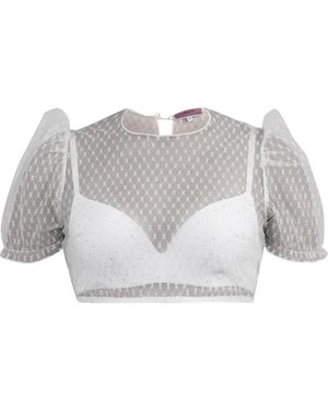 Marjo Trachtenbluse Eching - Grau
