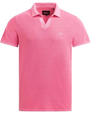 CMPD Kurzarmpolo Aus Pikee Mit Logostick - Pink