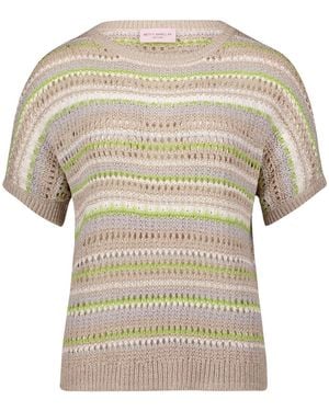 Betty Barclay Lochstrick-Pullover Mit U-Boot-Ausschnitt - Weiß