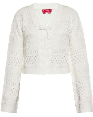 swirly Strickjacke - Weiß