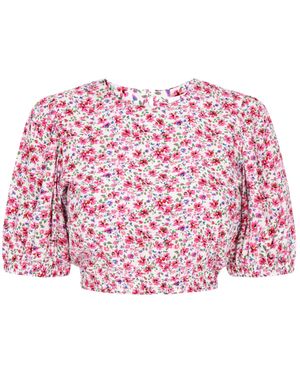 swirly Bluse Spring Summer - Rot