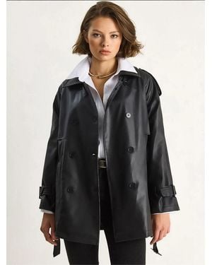 Bianco Lucci Mantel - Schwarz