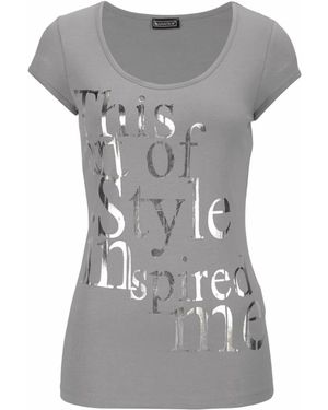 Laura Scott Print-Shirt - Grau