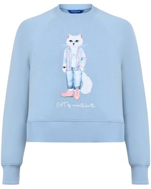 Cat e Lolette Sweatshirt Country Cat - Blau
