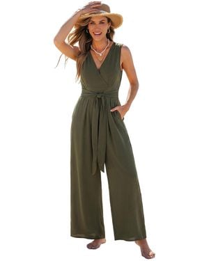 CUPSHE Jumpsuit Wide Leg - Grün