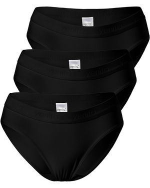 Yenita Bikinislip 3Er Set Damen Slips Mit Elastischem Logobund - Schwarz