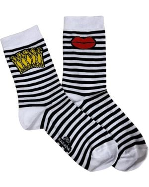 RADADA Socken Golden Crown & Lips - Schwarz
