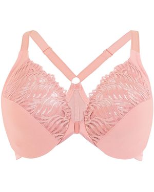 Glamorise Wonderwire-Vorderverschluss-Bh Mit T-Rücken - Pink