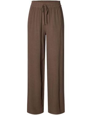 SELECTED Hose Slwviva-Gulia Hw Long Sun Pant Noos - Braun