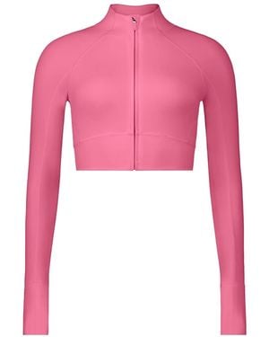 Fabletics Jacke Pureluxe Cropped Train Jacket - Pink