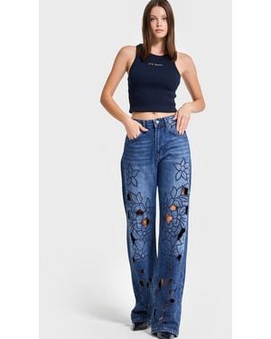 its basic Its Basic Jeans Loose Mid Rise Jeans (Lenght 32) - Blau